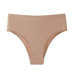 Ropa interior de seda de hielo europea y <span class=keywords><strong>americana</strong></span> para <span class=keywords><strong>mujer</strong></span>, bragas sólidas de cintura alta, lencería sin rastro de alta elasticidad para <span class=keywords><strong>mujer</strong></span> - Product Image 1