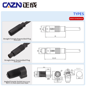מפעל M8 <span class=keywords><strong>3</strong></span> <span class=keywords><strong>4</strong></span> <span class=keywords><strong>5</strong></span> 6 8 קוד סיכות הצמד נקבה זכר ישר עובר ישר עם מחבר כבלים ללא מגן 1M <span class=keywords><strong>PVC</strong></span> - Product Image 5
