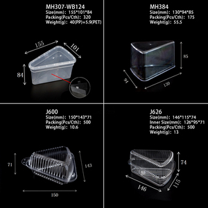 Nhựa rõ ràng bánh duy nhất bánh lát container Pet nhựa siêu rõ ràng bánh pho mát bánh sandwich container hộp nhỏ - Product Image 2