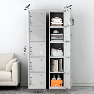 <span class=keywords><strong>Armadio</strong></span> Guardaroba Monoblocco in Acciaio con Serratura, di Nuova Concezione, Durevole, Adatto per Camere <span class=keywords><strong>da</strong></span> <span class=keywords><strong>Letto</strong></span> - Product Image 5
