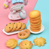 Vendita a caldo biscotto simulazione di biscotti cibo piatto Cabochon in resina cucina in miniatura Charm accessori per cibo