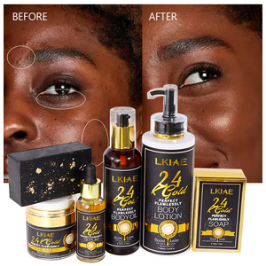 LKIAE - Set de Cuidado de la <span class=keywords><strong>Piel</strong></span> Coreano de Lujo con Vitamina C, 24k, para Eliminar Manchas Oscuras, Hidratante, Antienvejecimiento, Blanqueador, Orgánico, con Papaya - Product Image 1