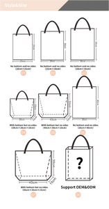 Bolso de Mano Grande y Divertido, Bolsa de Lona, Asas de Cuerda de Algodón, Bolsa de Compras Reutilizable, Cremallera, Logotipo Personalizable - Product Image 6