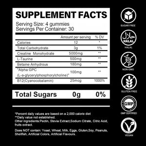 OEM/ODM Private Label Sugar-Free Electrolyte Supplements for Energy Muscle Growth Support <b>Creatine</b> Gummies - Product Image 2