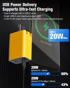 <span class=keywords><strong>Chargeur</strong></span> rapide TKT PD 20W, adaptateur secteur USB-C, prise pliable de type C, cube pour <span class=keywords><strong>iPhone</strong></span> 17, <span class=keywords><strong>chargeur</strong></span> <span class=keywords><strong>en</strong></span> vente sur TikTok - Product Image 5
