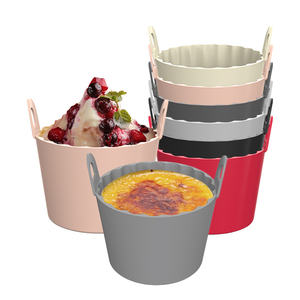 Vente en gros de crèmes brûlées personnalisées allant au four, ustensiles de cuisson, bol de ramequins en silicone pour la cuisine, tasse <span class=keywords><strong>à</strong></span> <span class=keywords><strong>soufflé</strong></span> en <span class=keywords><strong>porcelaine</strong></span> pour la cuisson - Product Image 1