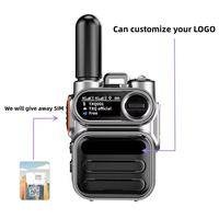 Poc 4g Lte avec appel d'urgence UHF, mini radio portable avec carte SIM, PTT mondial, internet mondial, talkie-walkie, téléphone mobile satellite