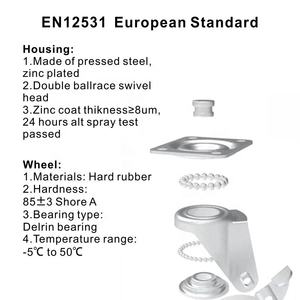 Schwungrad-Nachlauf 1,5/2/2,5/3/4 Zoll langlebiges, glattes Roll leistung, leichtes Vollhartgummi-Einzel rad - Product Image 3