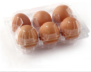 6 quả trứng rõ ràng nhựa trứng thùng carton số lượng lớn, tái sử dụng rỗng trứng carton, nửa tá trống gà khay trứng chủ sở hữu - Product Image 6
