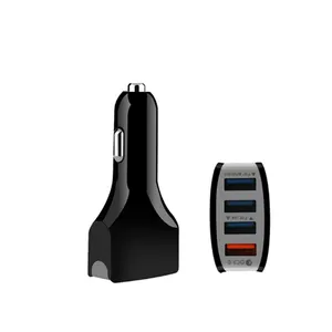 Factory Price 18W QC3.0 4 USB Fast Usb Car Charger Mobile Phone