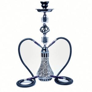 Juego de Shisha de Vidrio Árabe Ecológico Hecho a Mano de Lujo con Acabado de Espejo, Diseño de Doble Tubo, Tamaño Personalizable - Product Image 3
