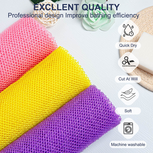 Long Strip African <b>Bath</b> Net Nylon Body Back <b>Scrubber</b> Flexible Exfoliating Shower Washcloth - Product Image 5