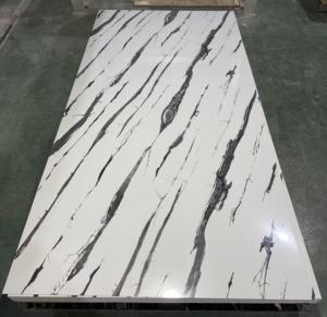 Luxueux panneau mural artificiel en marbre UV doré imperméable PUV <span class=keywords><strong>d</strong></span>écoration murale intérieure élégant panneau en feuille <span class=keywords><strong>d</strong></span>'or - Product Image 6
