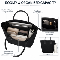 Tas Laptop Wanita Anti Air 14 Inch, Tas Kerja Ringan, Tahan Lama, Anti Gores
