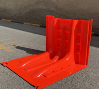 Barrera portátil de plástico roja contra inundaciones, salvavidas, impermeable, en forma de L, puerta antideslizante contra inundaciones, productos de seguridad acuática