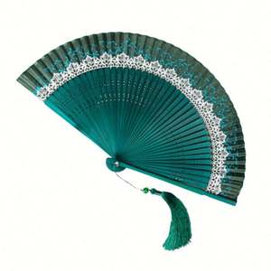 Éventail pliant portable de 21 cm en soie de style japonais, coloré et tendance, en bambou, pour la décoration intérieure et la photographie - Product Image 1