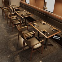 Ensemble table et chaises de restaurant Shanyefeng au design moderne et personnalisable, table à fondue, structure en bois massif