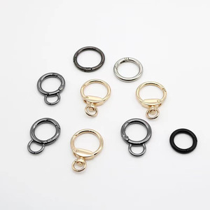 Hebilla en Forma de Ocho con Anillo de Resorte Metálico de 1 Pulgada en Oro Claro, Níquel Blanco y Gris Metálico para Bolsos, Accesorio de Ferretería Resistente - Product Image 3