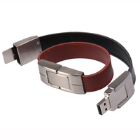 RTS vente Chaude Bracelet En Cuir Bracelet 4 ~ 128 GO Lecteur Flash USB Clé USB 64 GO Réel Capacité Mémoire USB 2.0 Bâton U Disque