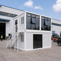 Conteneur de bureau portable, cabine de bureau modulaire préfabriquée, bureau mobile pour chantier et campement