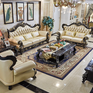 क्लासिक शाही शैली ठोस फ्रेम अनुभागीय सोफे ib044 घर स्पंज कुशन के साथ परिवर्तनीय कृत्रिम चमड़े का उपयोग - Product Image 2