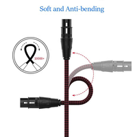 Kabel Ekstensi XLR Profesional 3M Berlapis Foil, Kabel Mikrofon Stereo Dual 3/5-pin Male-female Hi-Fi Lossless untuk Grosir