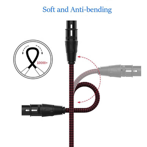 Câble d'extension <span class=keywords><strong>XLR</strong></span> tressé 3M professionnel en gros, câble de microphone stéréo Hi-Fi double <span class=keywords><strong>XLR</strong></span> <span class=keywords><strong>3</strong></span>/<span class=keywords><strong>5</strong></span> broches mâle-femelle sans perte - Product Image 3