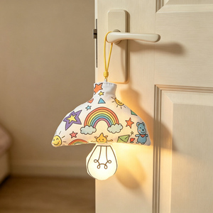 28 cm oplaadbaar pluche nachtlampje in de vorm van een paddenstoel, LED-cartoon wandlamp voor kinderkamer, USB-opladen zacht gloeiend decor - Product Image 5