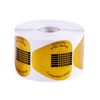 Support en plastique pour nail art, en forme de fer à cheval doré et de papillon, rouleau grand format de 500 pièces, support pour extension d'ongles et photothérapie