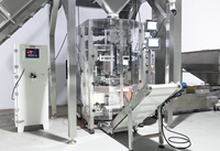 Machine d'emballage automatique à tête unique avec peseuse linéaire de haute précision, remplissage pneumatique et étiquetage pour sachets/aliments sous film