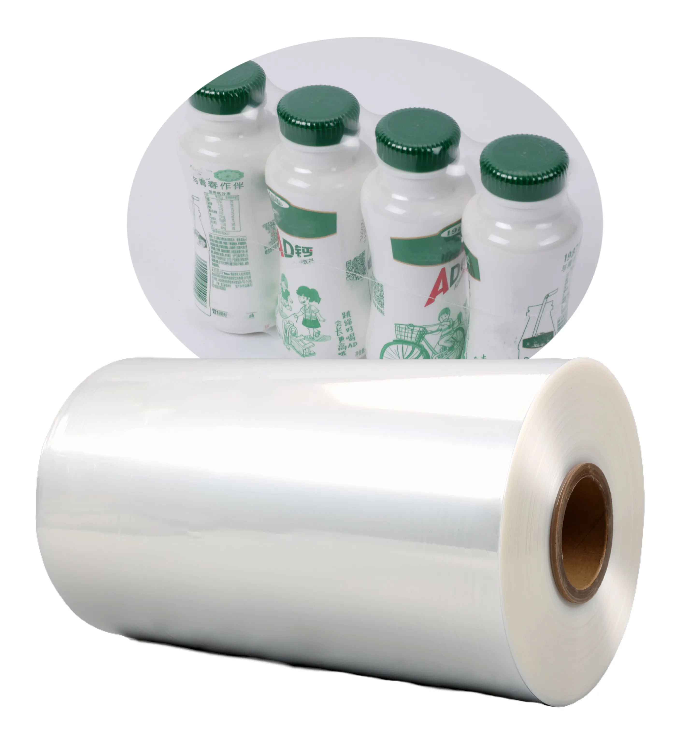 Pellicola di plastica eco-friendly Pof involucro termoretraibile/Pof reticolato Film/poliolefina imballaggio rullino