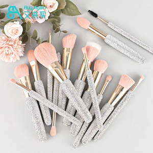 Juego de Brochas de <span class=keywords><strong>Maquillaje</strong></span> de 15 Piezas con Pedrería Brillante para <span class=keywords><strong>Mujer</strong></span>, con Corrector, Pelo Sintético y Mango de Diamantes - Product Image 5