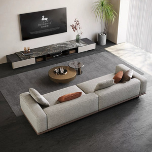 Moderno minimalista horizonte sofá seccional conjunto Simple Lino fila recta <span class=keywords><strong>para</strong></span> pequeña sala de estar <span class=keywords><strong>para</strong></span> apartamentos - Product Image 3