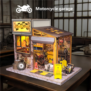Casa de Muñecas de Madera para Taller de Reparación de Automóviles y Kit de Casa en Miniatura DIY - Casa de Muñecas de Madera con Miniaturas para Construcción Creativa y Juego - Product Image 2