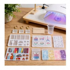 Small Business Jewelry Silicone Kit Crystal Clear Fast Cure <b>UV</b> <b>Light</b> Molds Pendants Earrings Glitter Foil Flowers Accessories - Product Image 5