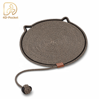 Tapis à gratter pour chat en sisal écologique antidérapant, jouet pour chat en sisal naturel, protection durable pour meubles, jouet pour chat en forme d'oreille