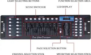 192 Control Console Professional <strong>DMX</strong> <strong>Controller</strong> for Stage and Event <strong>Lighting</strong> - Product Image 4