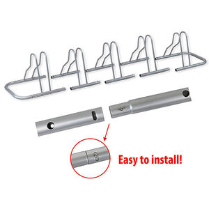 Support de stationnement pour vélo <span class=keywords><strong>vertical</strong></span> à deux niveaux en alliage JH-Mech 5 vélos, support de sol pour vélo, support de stationnement autonome, <span class=keywords><strong>garage</strong></span> - Product Image 5