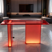 Table de salon en acrylique personnalisée OEM, table de porche en acrylique, table d'entrée en acrylique, console en acrylique transparente