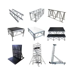 Aluminium Truss Basisplaten Dj Lichtgauge Stalen Truss Concert Podiumverlichting Liftsysteem Truss Dak