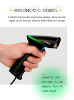 Syble paiement Mobile nouveau modèle de lecteur de codes à barres QR, Scanner de codes à barres 2D portatif filaire, XB-D20