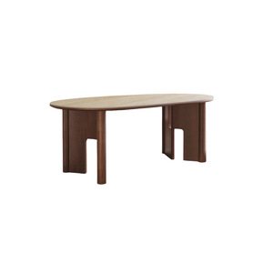 Ensemble de table à manger de luxe Moon, 6 pièces, bois massif, rectangulaire, design moderne minimaliste, meubles de salle à manger, design gain de place - Product Image 5