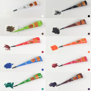 5 & 10 OEM 인도 헤나 콘 반영구적 섹시 바디 아트 멘디 페인팅 문신 헤나 콘 임시 핸드 페인팅 튜브 - Product Image 3