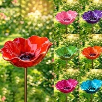 Mangeoire à oiseaux créative européenne pastorale d'extérieur, support métallique pour fleurs, abreuvoir, mangeoire pour oiseaux, arrosage des fleurs, décoratif pour jardins