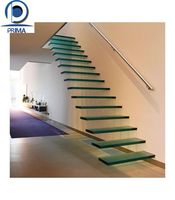 Garde-corps moderne en acier inoxydable avec colonne montante ouverte pour escalier rond incurvé Escalier flottant Escalier blanc de luxe pour maison/villa