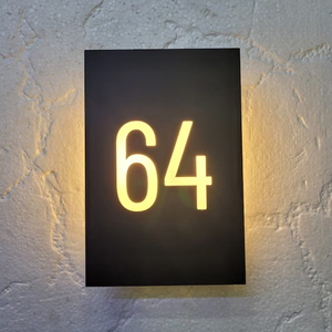 Customized LED <strong>Panel</strong> Mirrored Stainless Steel Apartment Hotel Door Sign Led Light Hotel Room <strong>Number</strong> Sign - Product Image 3