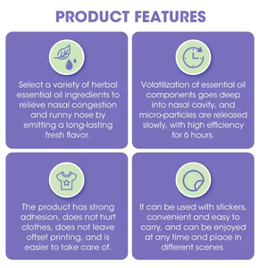 แผ่นแปะจมูก ODM น้ำมันหอมระเหยผลิตภัณฑ์เพื่อสุขภาพสำหรับความแออัด - Product Image 3