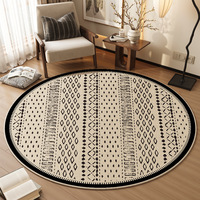 Tapis de salon moderne français de luxe, fait main, en polyester haut de gamme, motif floral, pour table basse