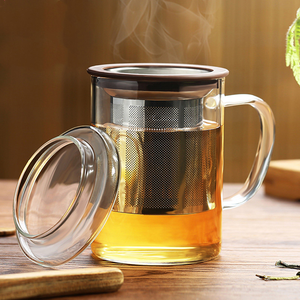 <span class=keywords><strong>Tazza</strong></span> da Tè in Vetro con Infusore e Coperchio, Vendita all'Ingrosso di Fabbrica - Product Image 5