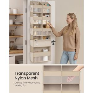 Over The Door Organizer 9 Compartment Foldable Storage <b>Shelf</b> For Closet Bathroom Bedroom With Metal <b>Hooks</b> - Product Image 5